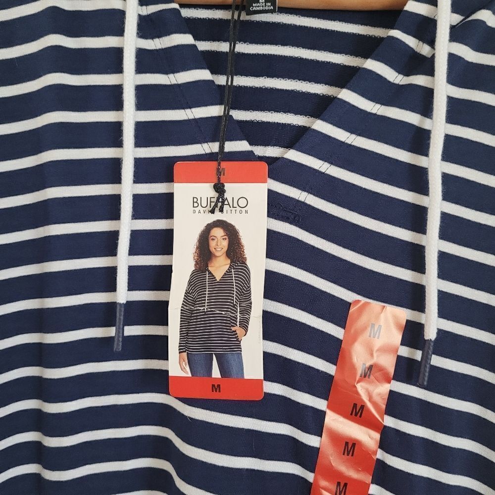 Nwt Buffalo David Bitton Long Sleeve Hooded Shirt Women's Size Medium — image 3 of 4